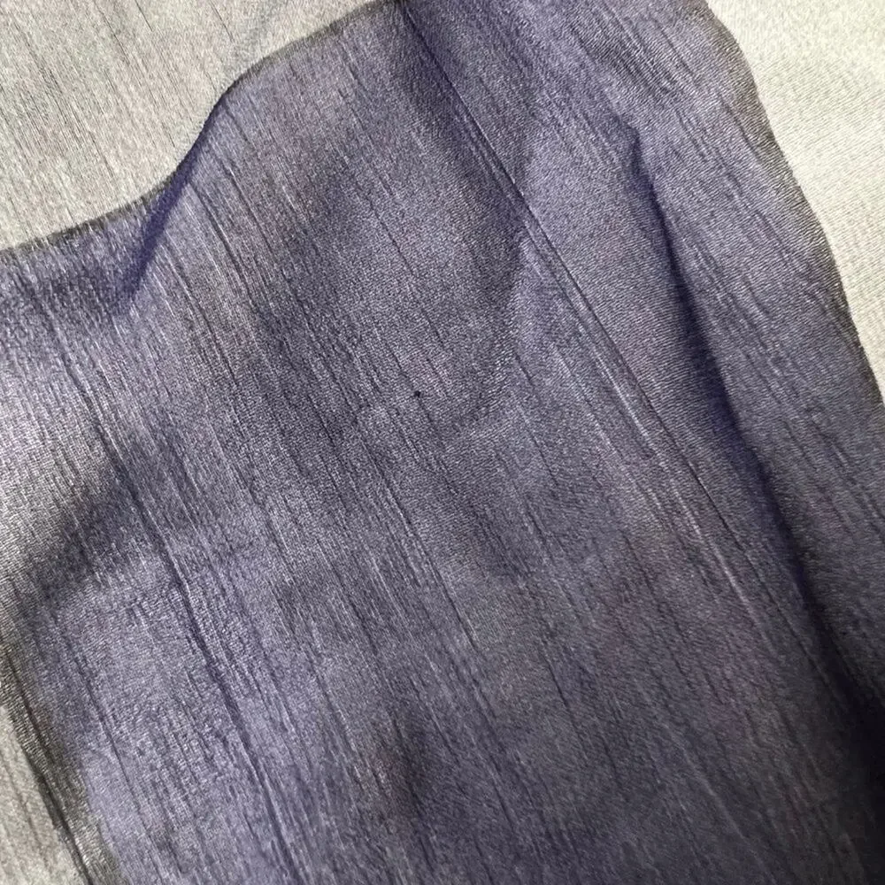 Vintage Silk Square Scuff Color Block Purple Gray Petite Sophisticate 20
